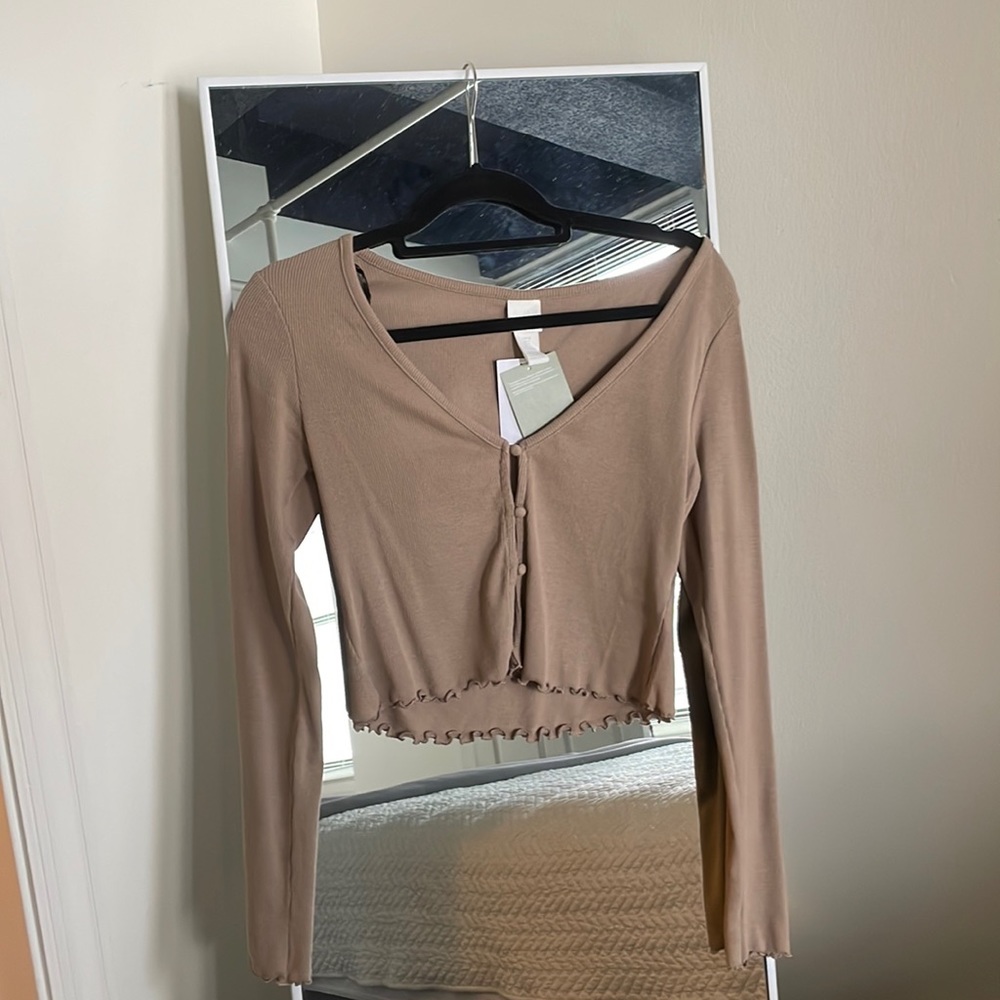 Brown cropped long sleeve